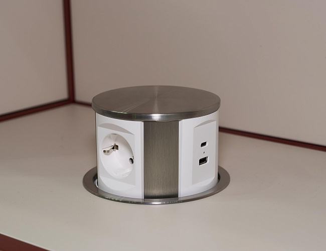 фото Розетка круглая G10703N-2AC №3