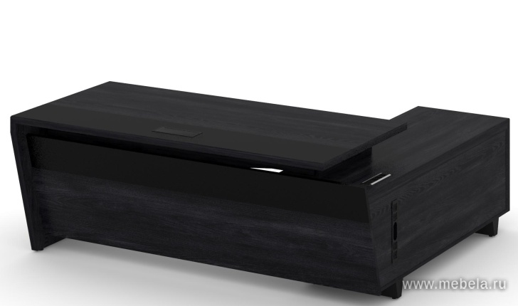 Стол руководителя с опорной тумбой (левый)