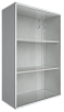 Офисный шкаф средний широкий со стеклом