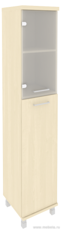 Офисный шкаф высокий узкий со стеклом (левый/правый)