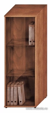 Офисный шкаф средний узкий со стеклом