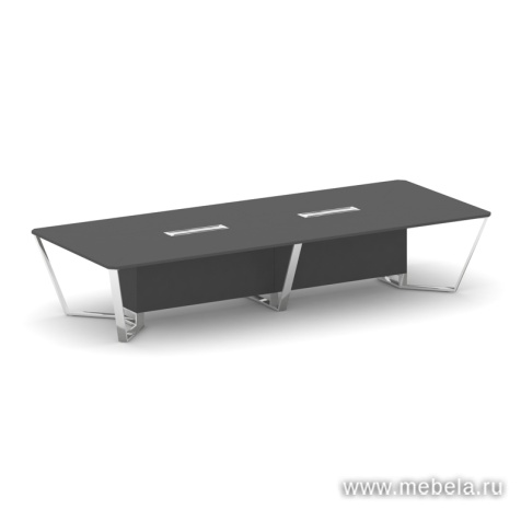 Стол переговорный квадратный с лючками из нержавеющей стали