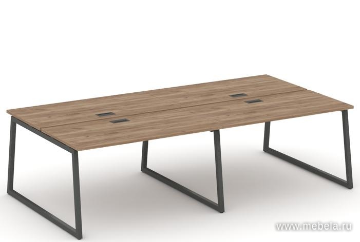 Рабочая станция двухсторонняя на T1-образных опорах 40х40