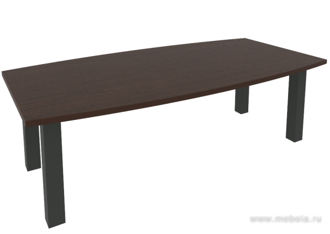 Стол для переговоров на металлокаркасе (антрацит)