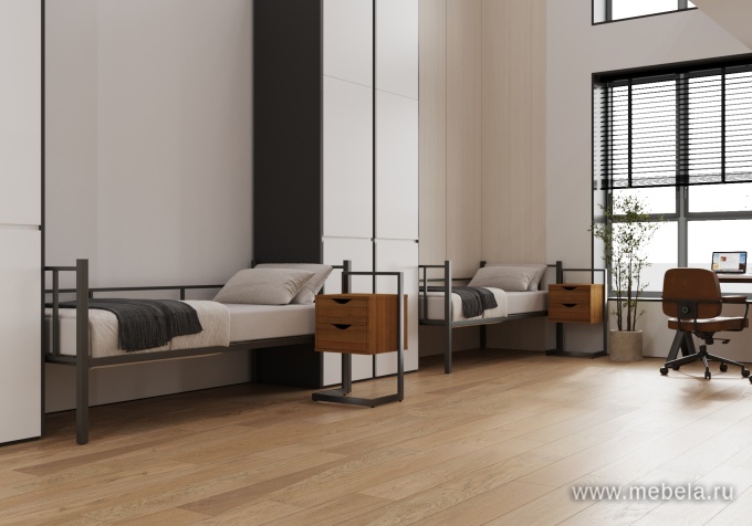 Кровать металлическая одноярусная