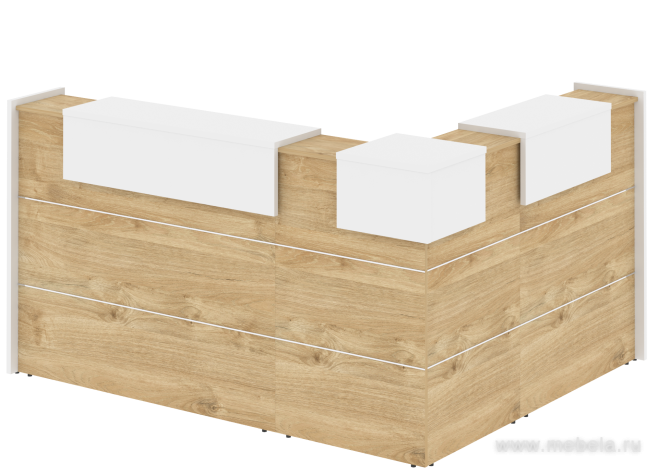 Ресепшен угловой г-образный с внешним углом 7