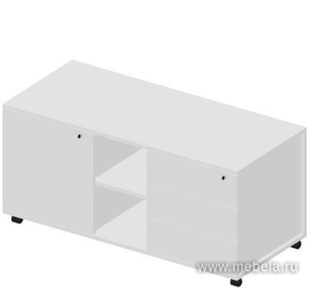 Тумба сервисная усиленные колёса (3 секции) без ручек (прав./лев.)