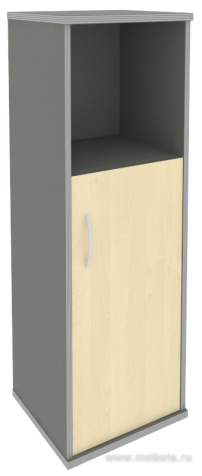 Офисный шкаф узкий средний полузакрытый, Л/Пр.