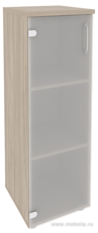 Офисный шкаф средний узкий лев./прав. (1 средний фасад стекло)