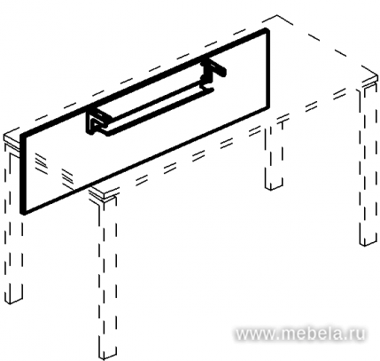 Экран стола 180 с кабель-каналом