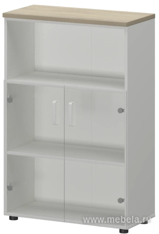 Офисный шкаф для документов средний со стеклом