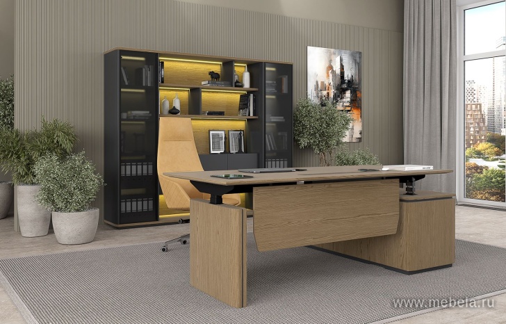 Стол руководителя на электроприводе, без экрана