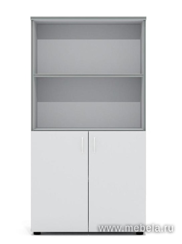 Офисный шкаф комбинированный, средний