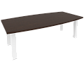 Стол для переговоров на металлокаркасе (белые опоры)