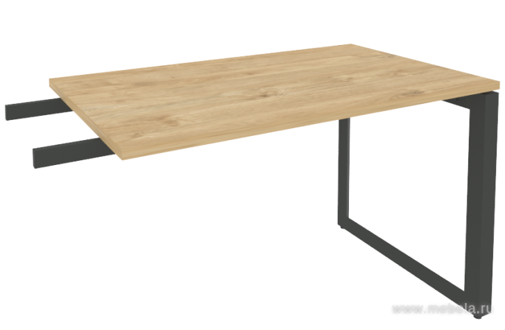 Брифинг-приставка к столу на О-образном металлокаркасе