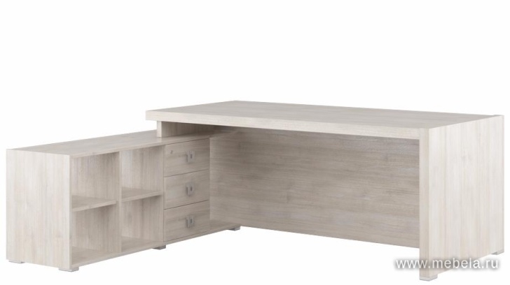 Стол письменный на опорной тумбе (левый)