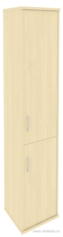 Офисный шкаф высокий узкий закрытый 2 секции, Л/Пр.