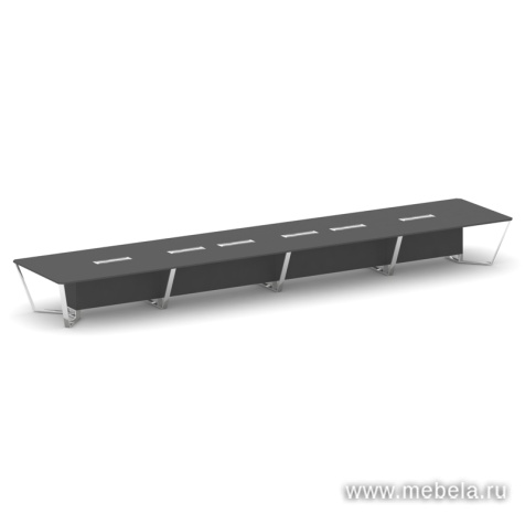 Стол переговорный квадратный с лючками из нержавеющей стали