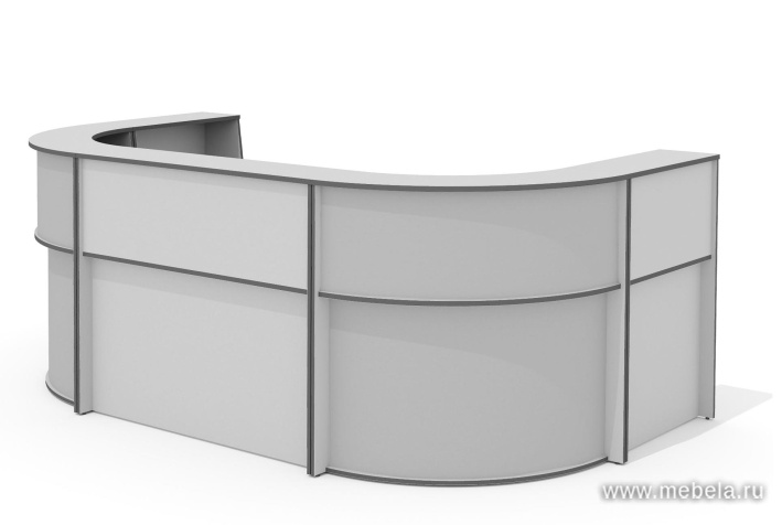 Стойка ресепшн, угловая с опорами