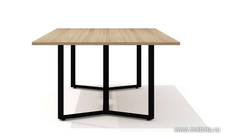 Стол для переговоров на металлокаркасе (черн. опоры)