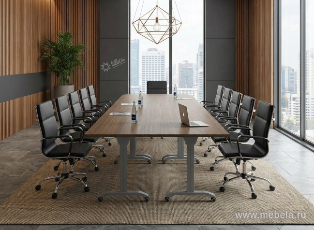 Стол складной мобильный (закругленный)