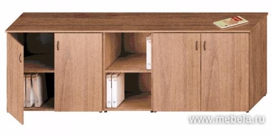 Офисный шкаф низкий комбинированный