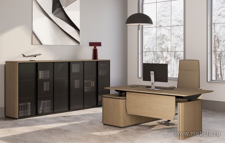 Стол руководителя на электроприводе, без экрана