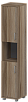 Офисный шкаф узкий высокий закрытый с нишей (ЛДСП)