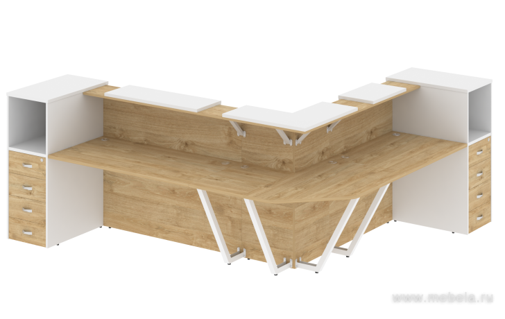 Ресепшен угловой г-образный с внутренним углом 2