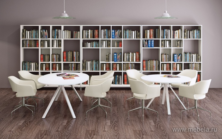 Стол переговоров (белые опоры)