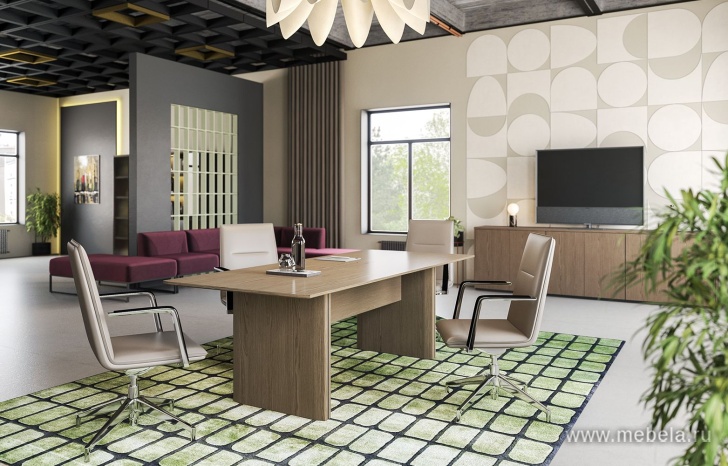 Стол руководителя на электроприводе, без экрана