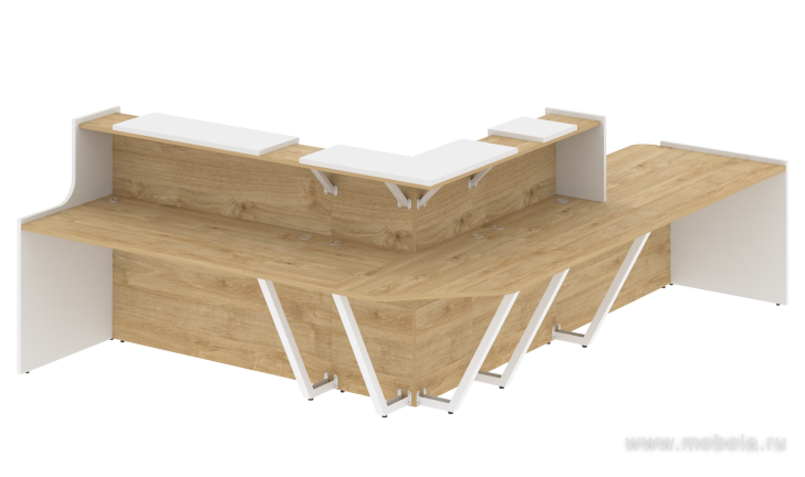 Ресепшен угловой г-образный с внутренним углом 3