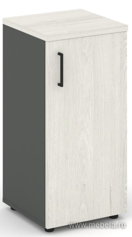 Офисный шкаф низкий узкий левый / правый (1 низкий фасад, задняя стенка ЛДСП)