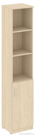 Офисный шкаф узкий полуоткрытый, Л/Пр.