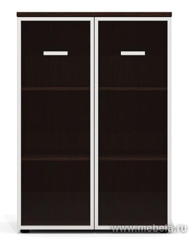 Офисный шкаф средний (стекло)