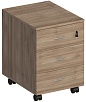 Подкатная офисная тумба с колёсиками и замком, 3 ящика