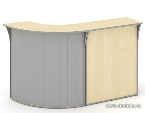 Стойка ресепшн, комплект №2 (радиусный элемент - ролета)