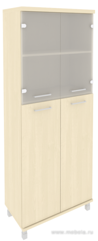 Офисный шкаф высокий широкий со стеклом