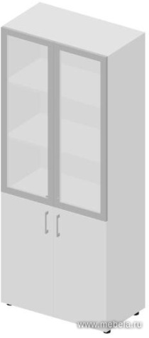 Офисный шкаф для документов (матовое стекло в раме)