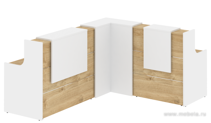 Ресепшен угловой г-образный с внутренним углом 1