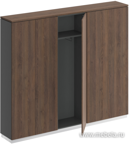 Офисный шкаф высокий с узким гардеробом