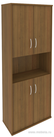 Офисный шкаф закрытый + открытая полка