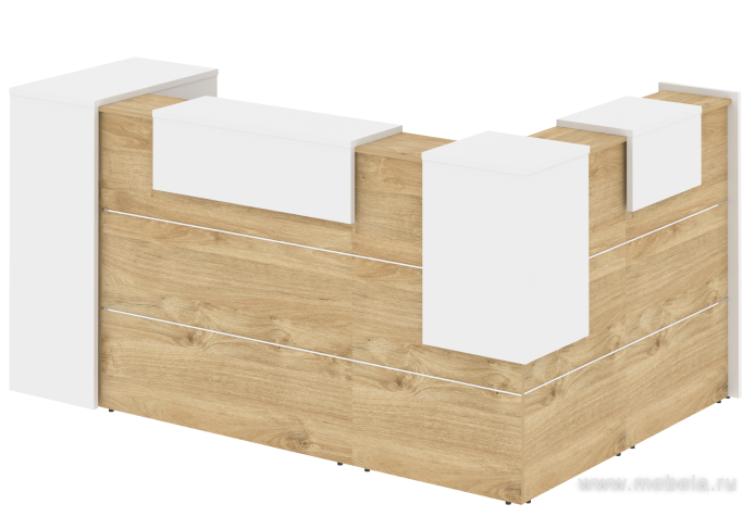 Ресепшен угловой г-образный с внешним углом 4