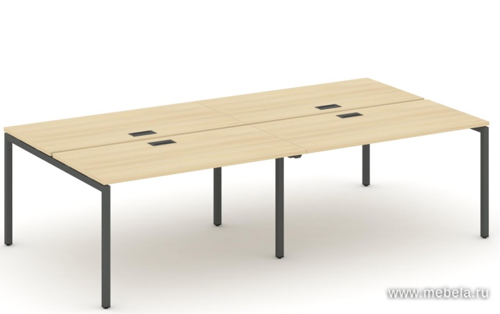 Рабочая станция двухсторонняя на П-образных опорах 40х40