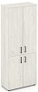 Офисный шкаф высокий широкий (2 низких + 2 средних фасада, задняя стенка ЛДСП