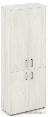 Офисный шкаф высокий широкий (2 низких + 2 средних фасада, задняя стенка ЛДСП