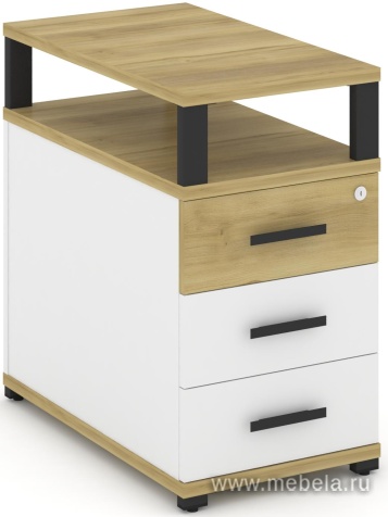 Тумба приставная 3 ящика. С надставкой