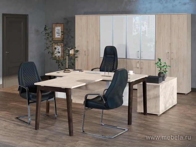 Офисный шкаф низкий узкий стекло левый / правый