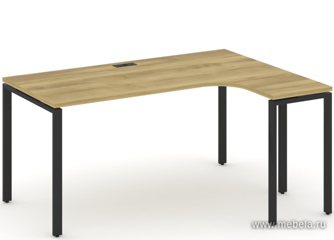 Стол письменный эргономичный Concept на П-образном металлокаркасе (правый)