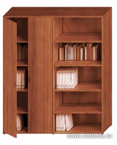 Офисный шкаф высокий комбинированный двойной